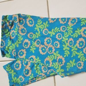 Light blue and floral print TC Lularoe leggings